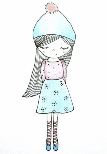 Лёгкая срисовка для девочек