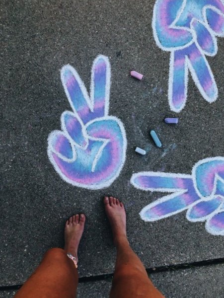 Рисование мелками