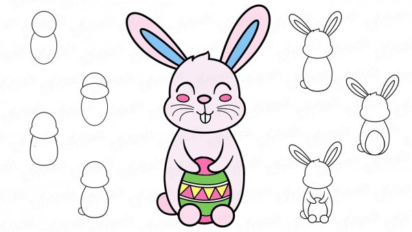 Зайчик рисунок карандашом