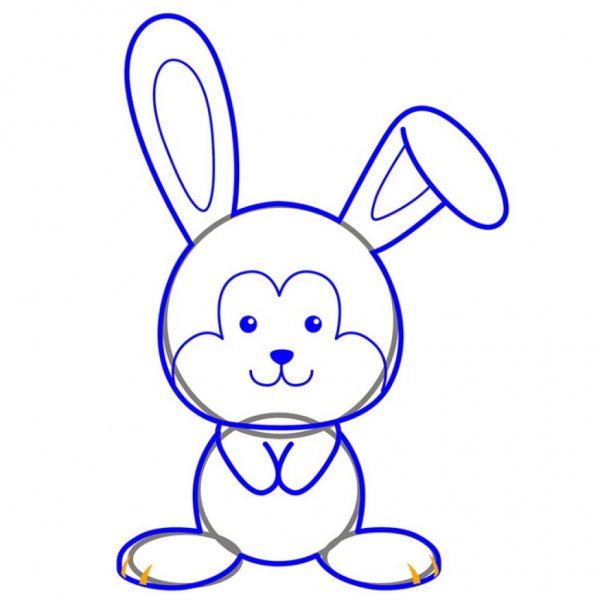 Рисование зайчика