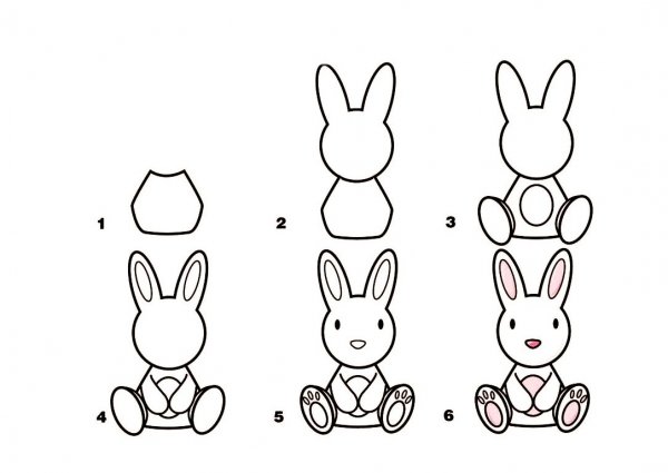 Рисунок зайчика легкий
