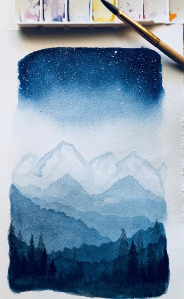 Рисование акварельными красками