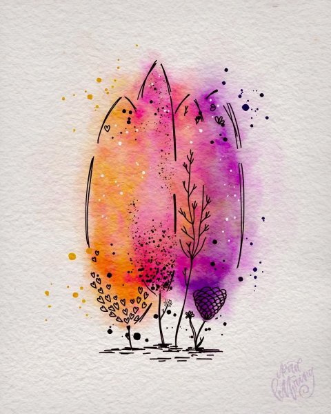 Срисовки акварелью легкие