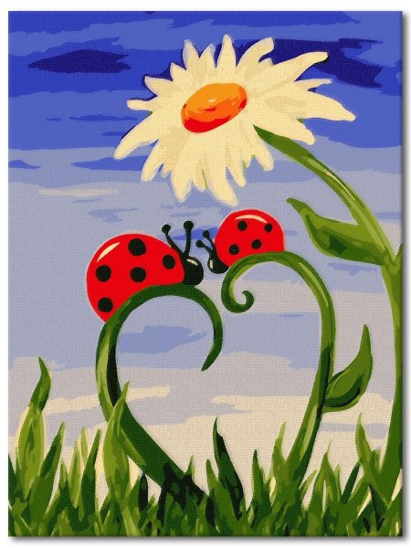 Алмазная мозаика Божья коровка