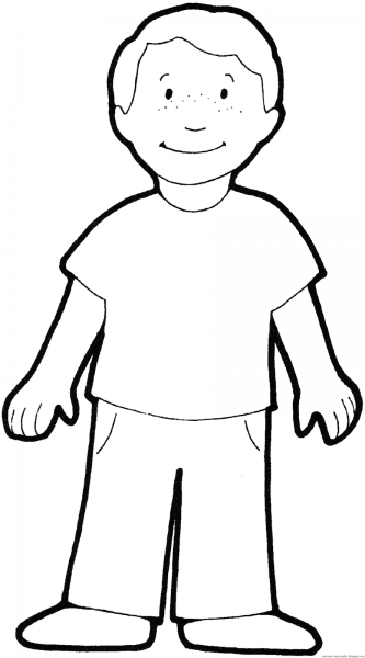 Человек раскраска для детей