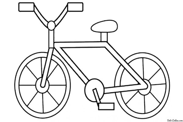 Велосипед раскраска для малышей