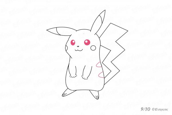 Нарисовать покемона Пикачу поэтапно