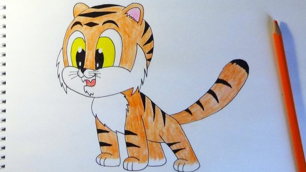 Рисование тигра