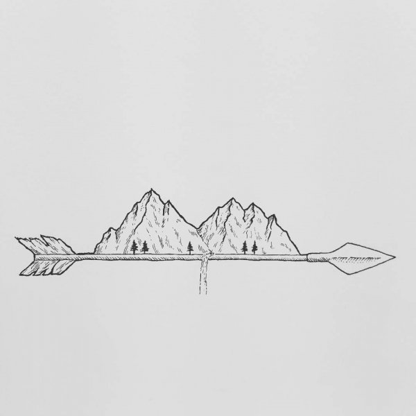 Горы простой набросок