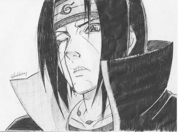 Наруто для срисовки Итачи