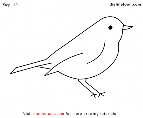 Самый простой рисунок птицы