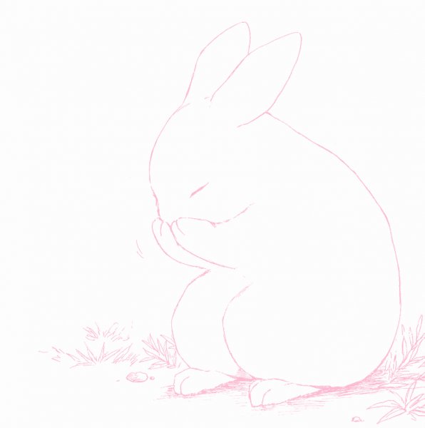 Рисунок кролика карандашом для срисовки