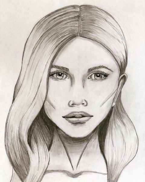 Портрет девушки карандаж