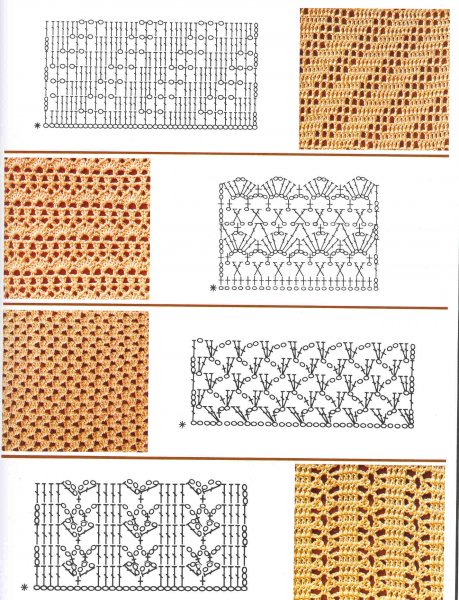 Плотная вязка крючком схемы