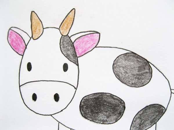 Картинки коровы для срисовки