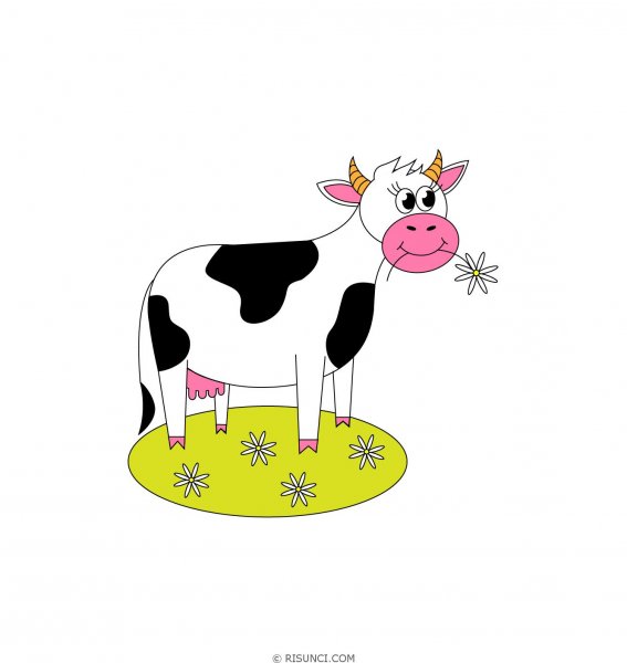 Корова для рисования для детей