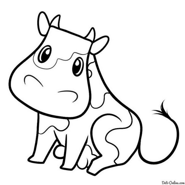 Коровка раскраска для детей