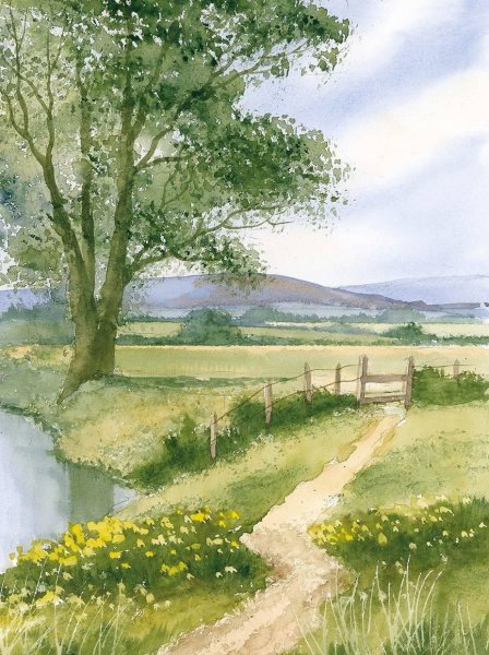 Терри Харрисон Нарисуй пейзажи акварелью