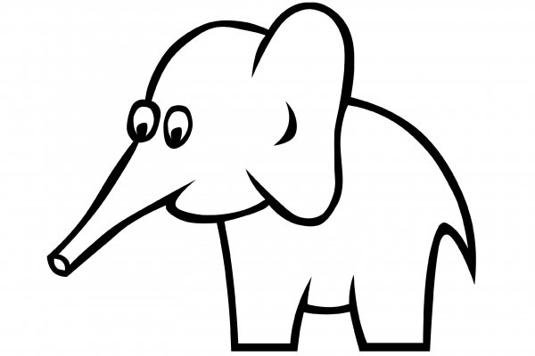 Слон контур