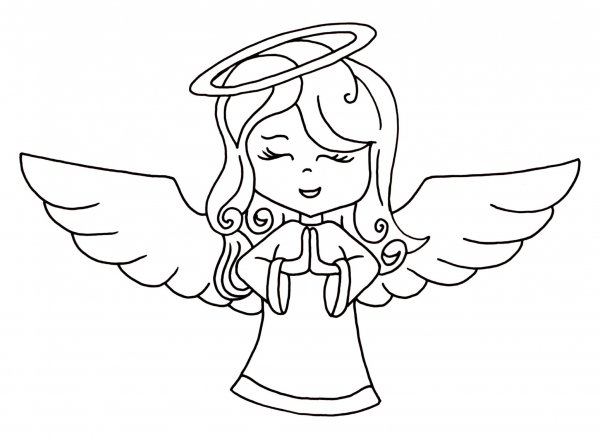 Ангел раскраска