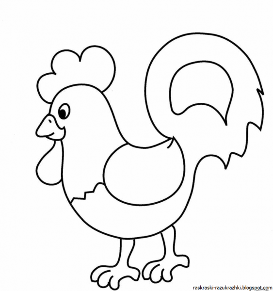 Раскраска петушок