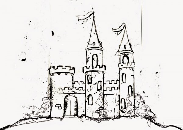 Замки рисунки для срисовки