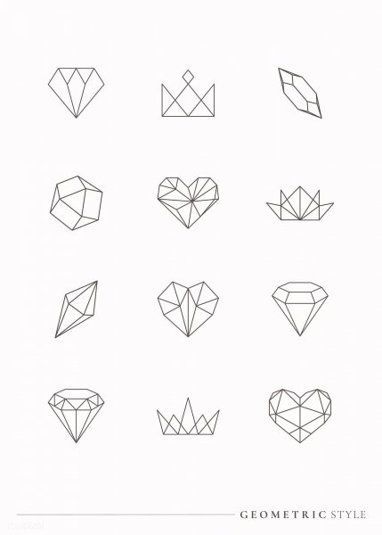 Лёгкие геометрические тату