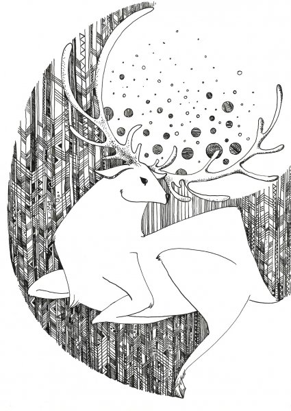 Простые рисунки тушью