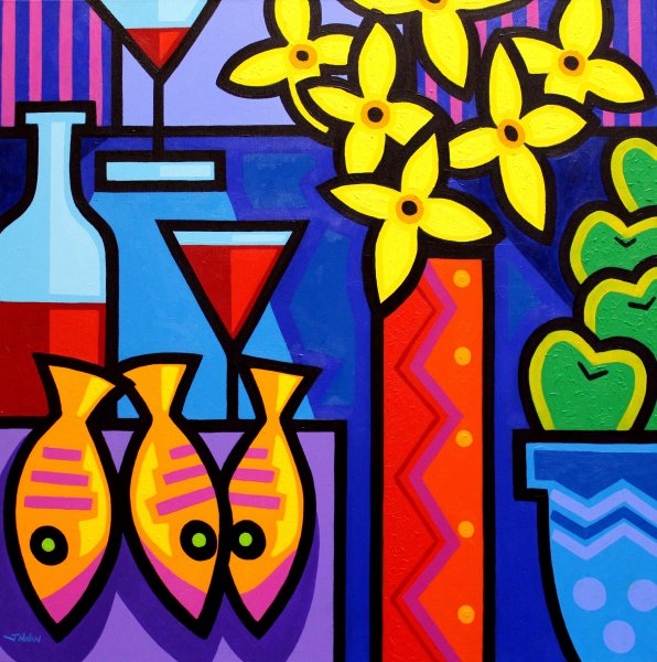 Абстрактный натюрморт легко карандашом