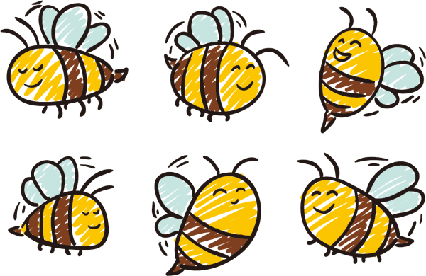 Пчелки стилизованные