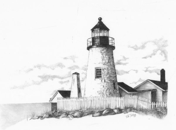 Маяк зарисовка