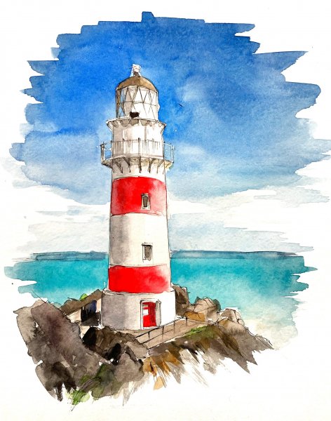 Токаревский Маяк Владивосток рисунок