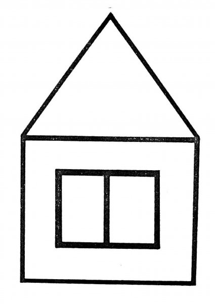 Домик раскраска для малышей