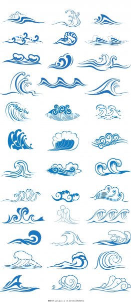 Стилизованные морские волны
