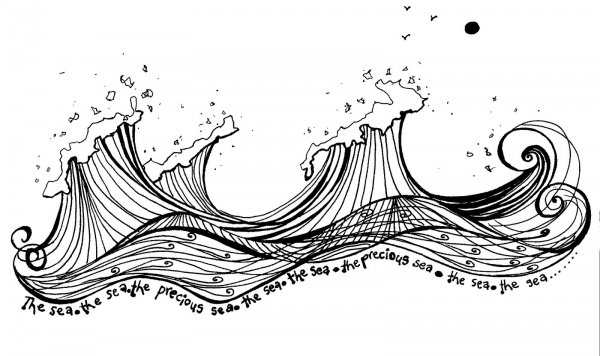 Волны раскраска