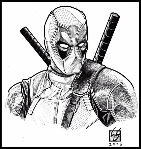 Рисунки Дэдпула для рисовки