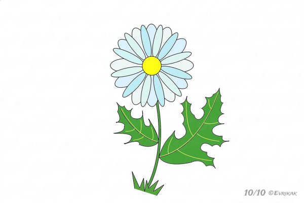 Ромашка трафарет для рисования