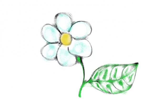 Цветок раскраска для малышей