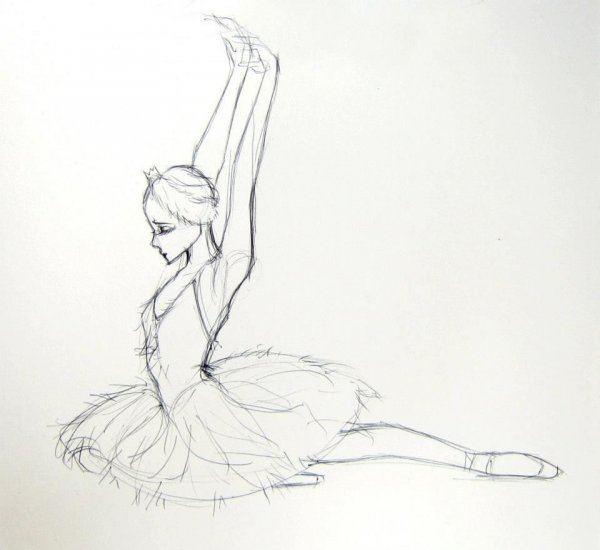 Балерина для срисовки