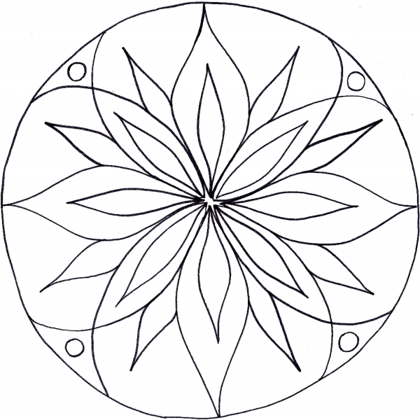 Мандала трафарет