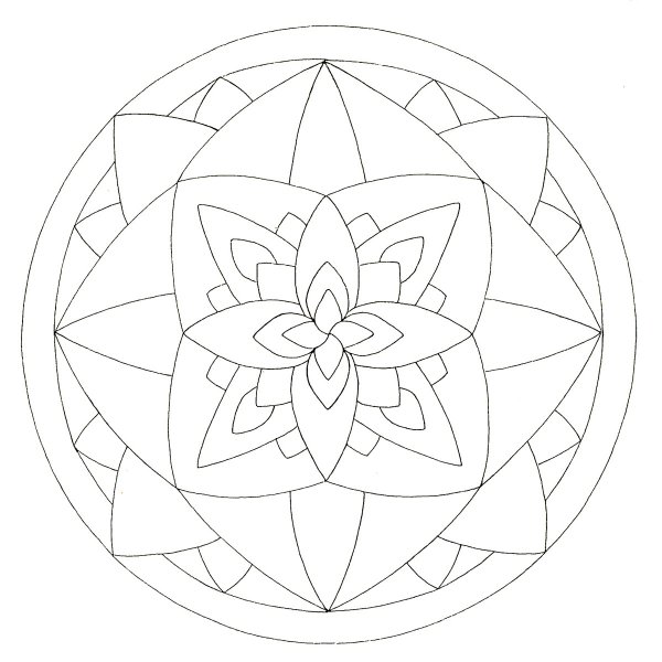 Мандалы для раскрашивания простые