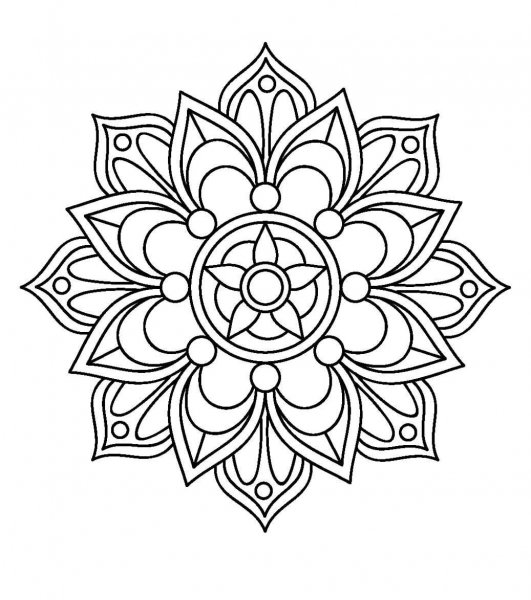 Мандала трафарет