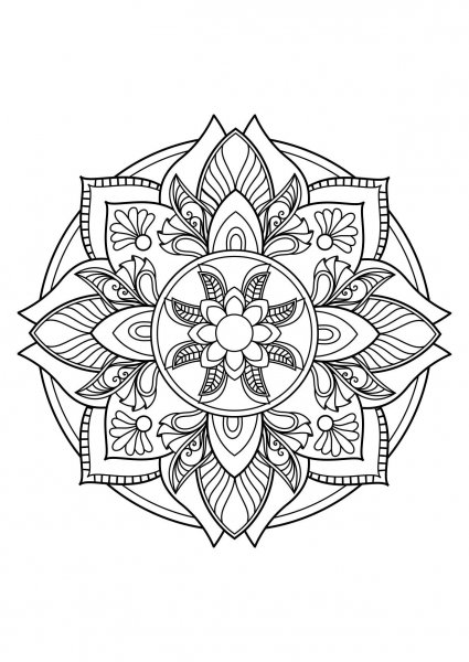 Мандала раскраска