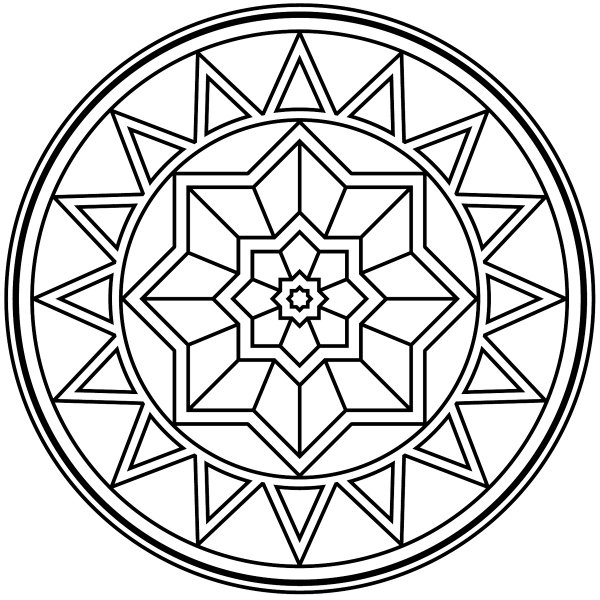 Геометрический узор в круге