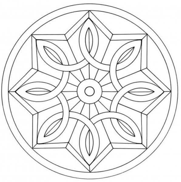 Геометрический орнамент в круге