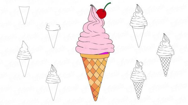 Рисование мороженое