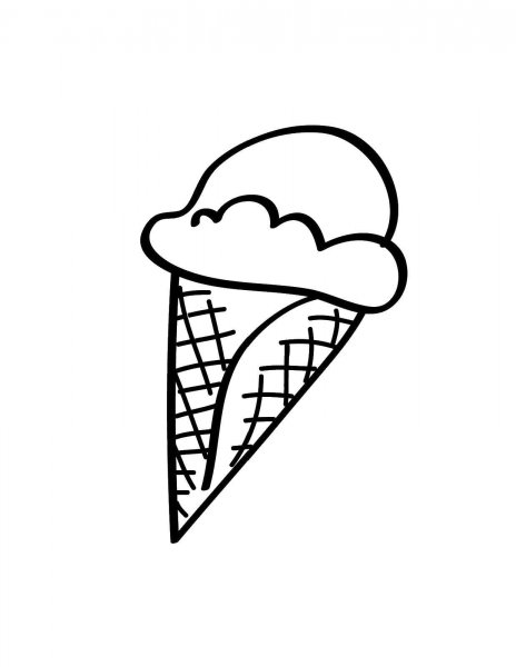 Шоколадное мороженое раскраска