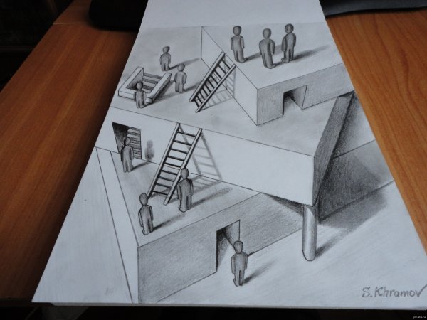 3d рисунки карандашом