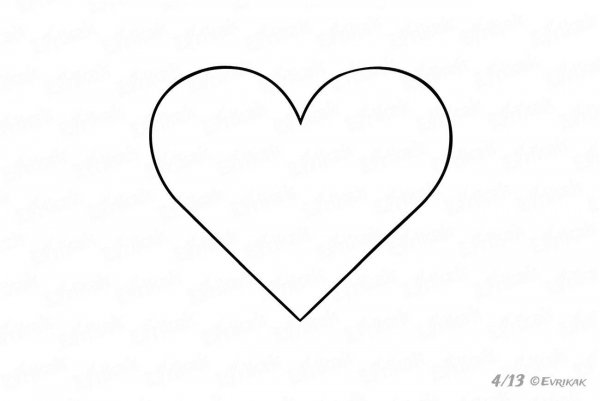 Сердечко карандашом
