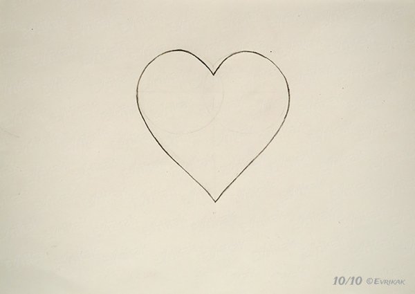 Сердце карандашом